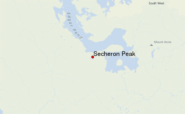 Secheron Peak Location Map