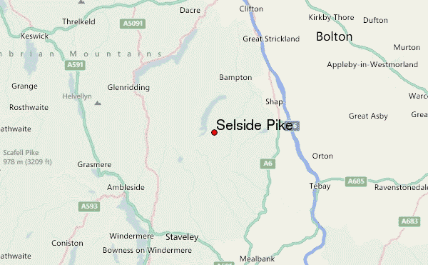 Selside Pike Location Map