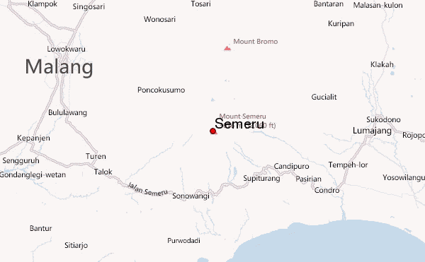 Semeru Location Map