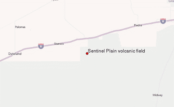 Sentinel Plain volcanic field Location Map