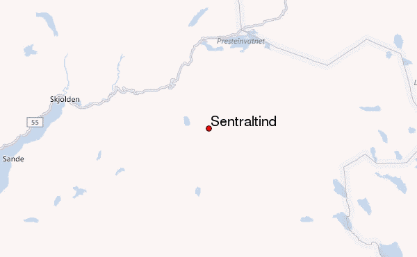 Sentraltind Location Map