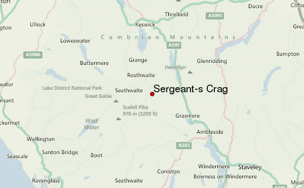 Sergeant's Crag Location Map