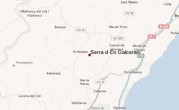 Serra d'En Galceran Location Map