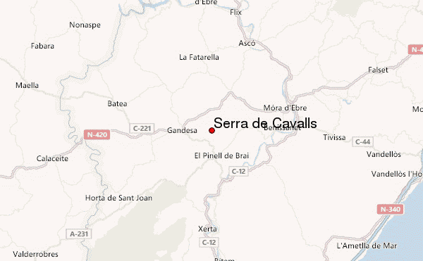 Serra de Cavalls Location Map
