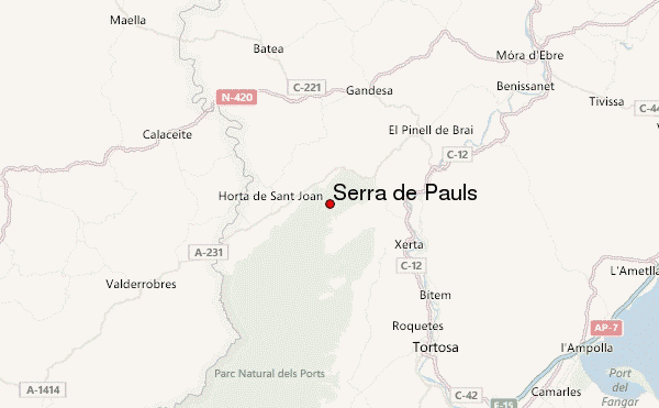 Serra de Paüls Location Map