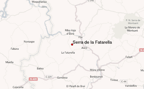 Serra de la Fatarella Location Map