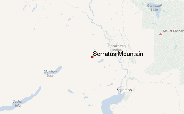 Serratus Mountain Location Map