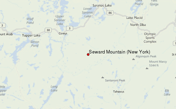 Seward Mountain (New York) Location Map
