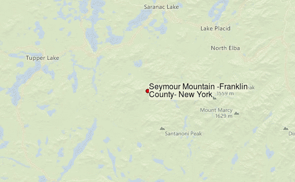 Seymour Mountain (Franklin County, New York) Location Map