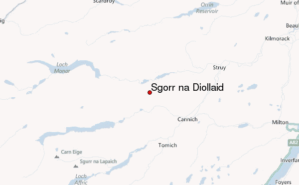 Sgorr na Dìollaid Location Map