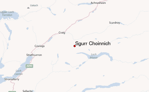Sgurr Choinnich Location Map