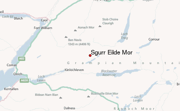 Sgurr Eilde Mòr Location Map