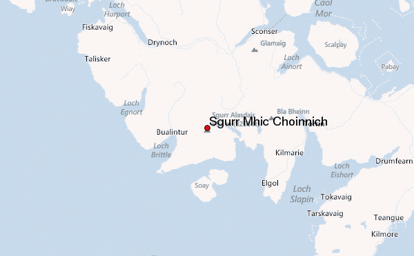 Sgurr Mhic Choinnich Location Map