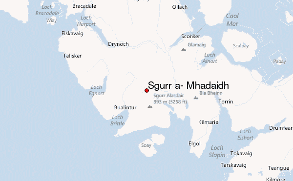 Sgurr a' Mhadaidh Location Map