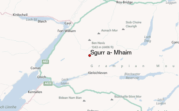 Sgurr a' Mhaim Location Map