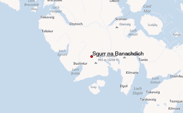 Sgurr na Banachdich Location Map
