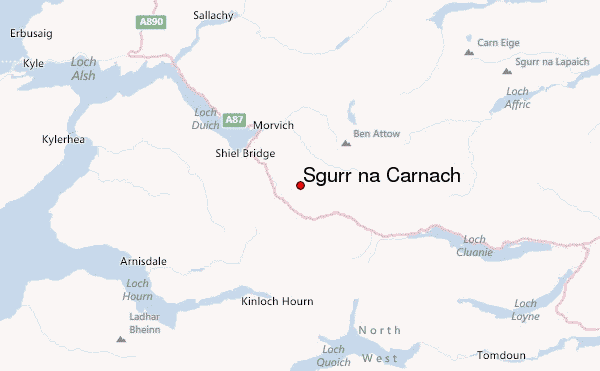 Sgùrr na Càrnach Location Map