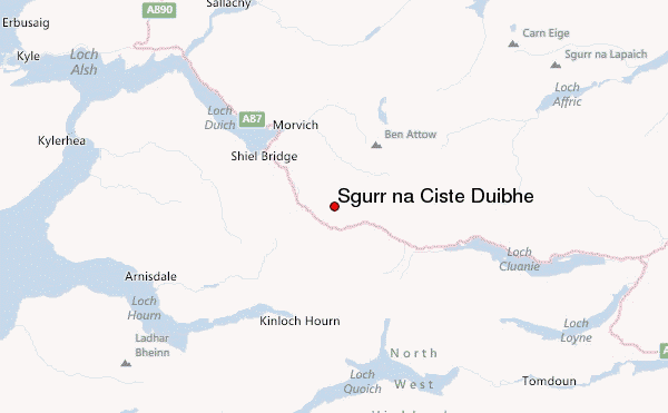 Sgùrr na Ciste Duibhe Location Map