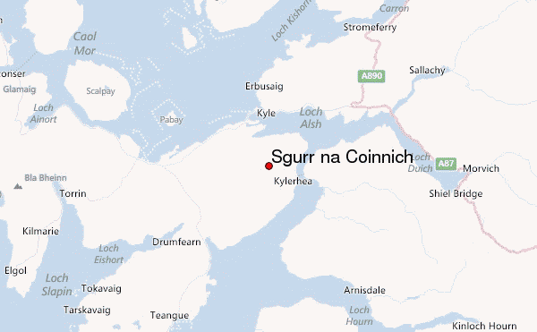 Sgurr na Coinnich Location Map