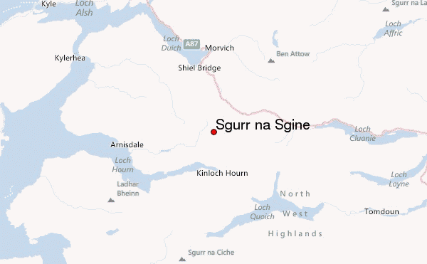 Sgurr na Sgine Location Map