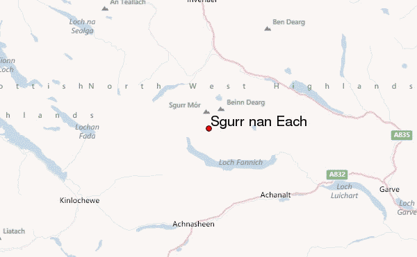 Sgurr nan Each Location Map