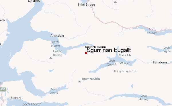 Sgurr nan Eugallt Location Map