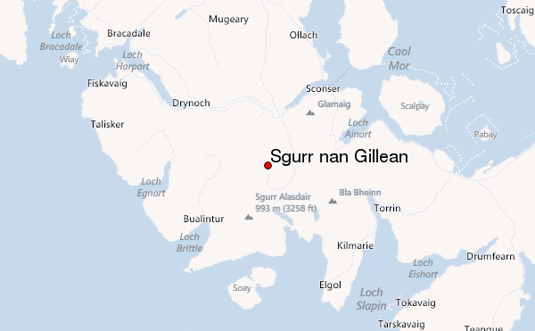 Sgurr nan Gillean Location Map