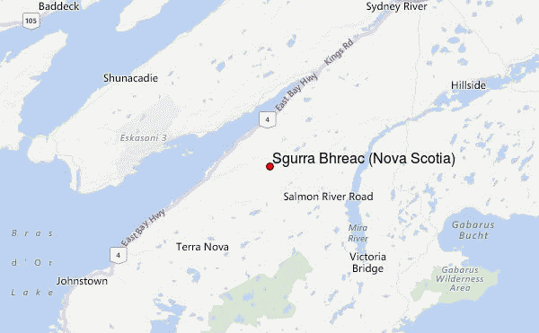 Sgurra Bhreac (Nova Scotia) Location Map