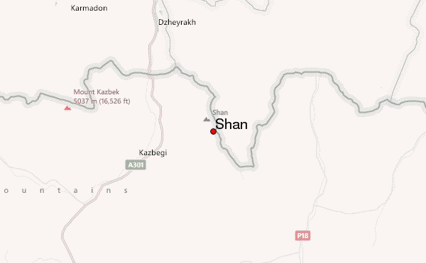 Shan Location Map