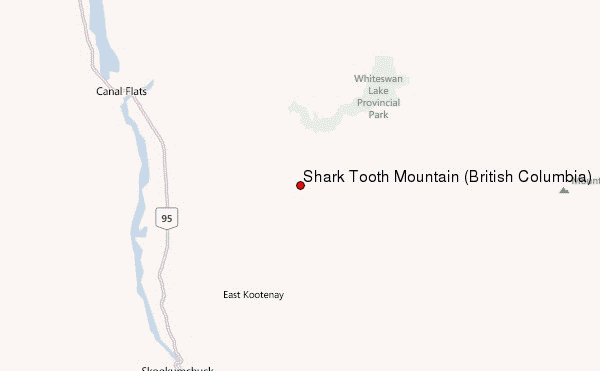 Shark Tooth Mountain (British Columbia) Location Map