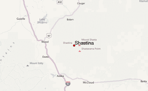 Shastina Location Map