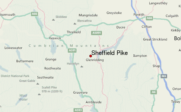 Sheffield Pike Location Map
