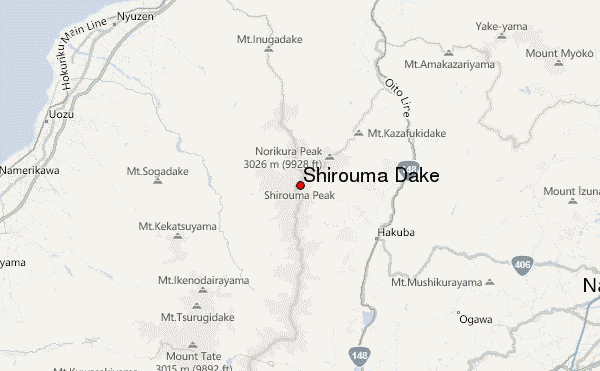 Shirouma Dake Location Map
