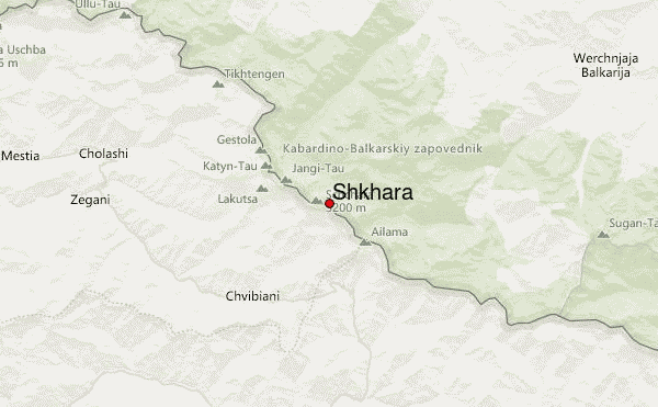 Shkhara Location Map
