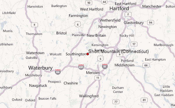 Short Mountain (Connecticut) Location Map