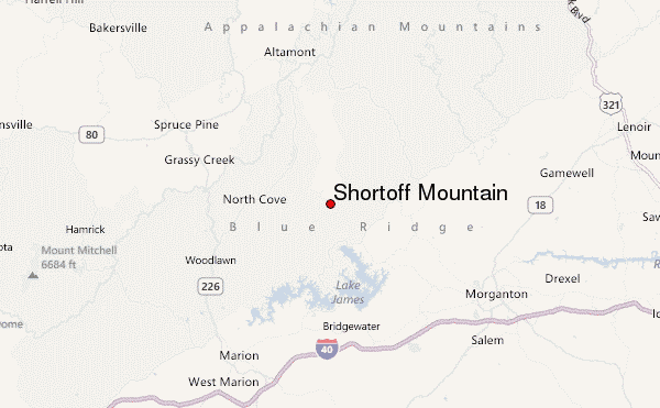 Shortoff Mountain Location Map