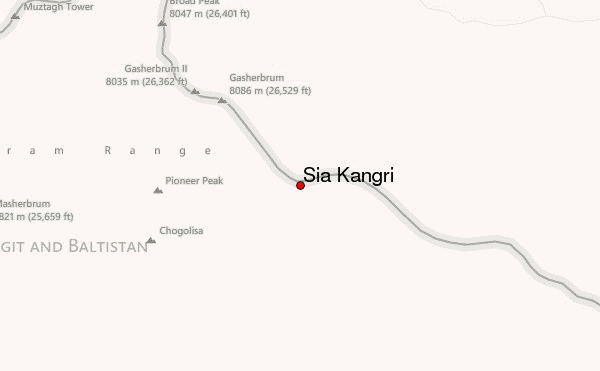 Sia Kangri Location Map
