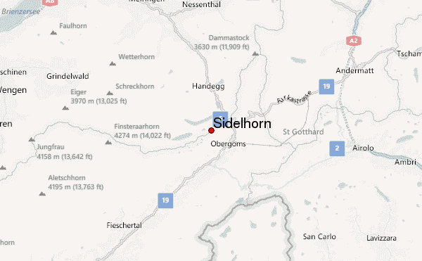 Sidelhorn Location Map