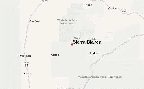 Sierra Blanca Location Map
