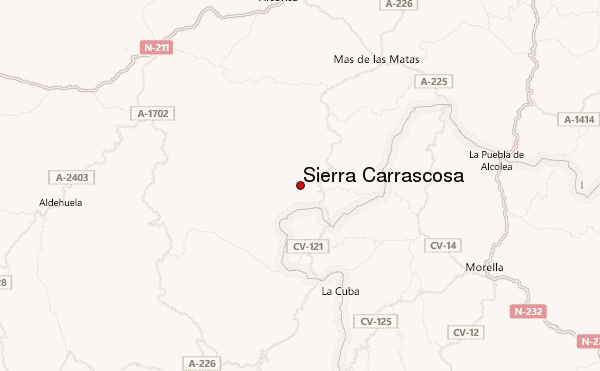 Sierra Carrascosa Location Map