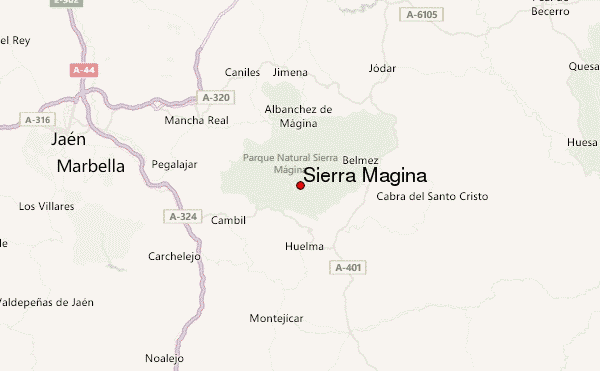 Sierra Mágina Location Map