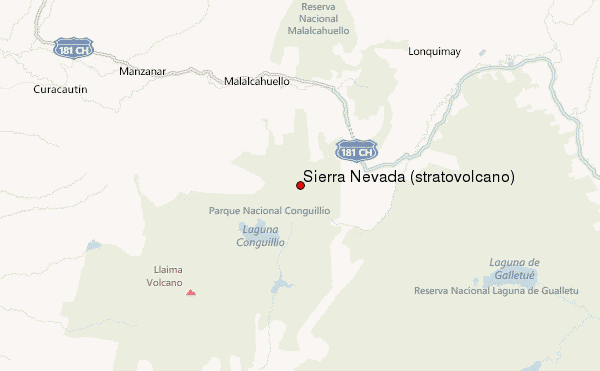 Sierra Nevada (stratovolcano) Location Map