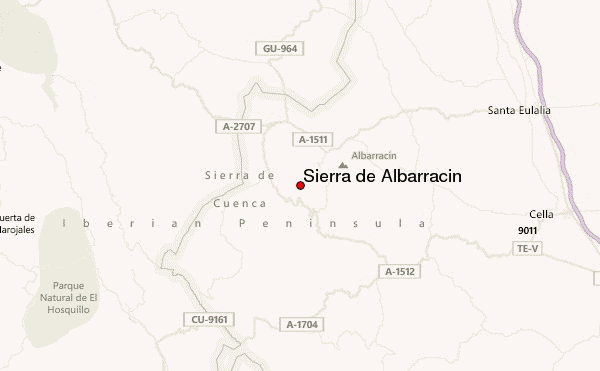 Sierra de Albarracín Location Map