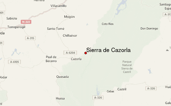 Sierra de Cazorla Location Map