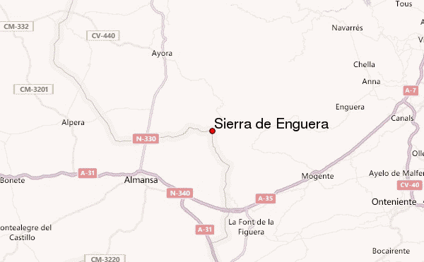 Sierra de Enguera Location Map