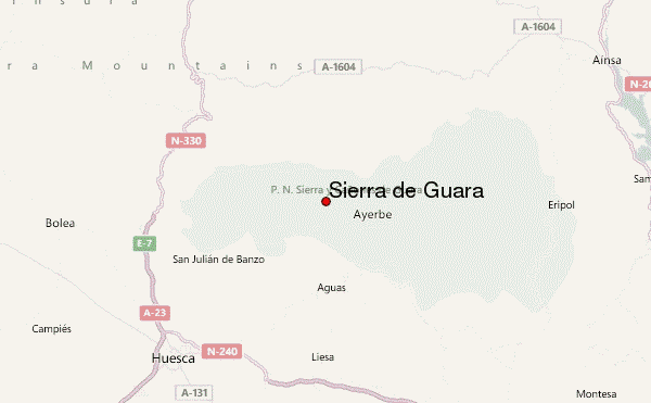 Sierra de Guara Location Map
