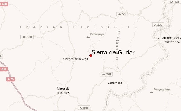 Sierra de Gúdar Location Map