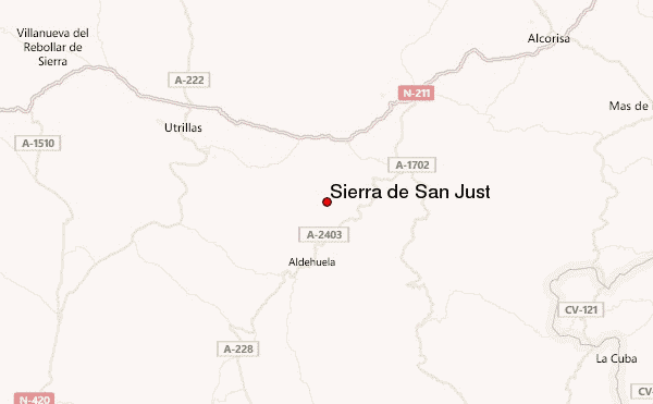 Sierra de San Just Location Map