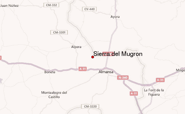Sierra del Mugrón Location Map