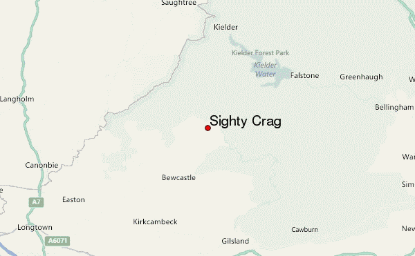 Sighty Crag Location Map
